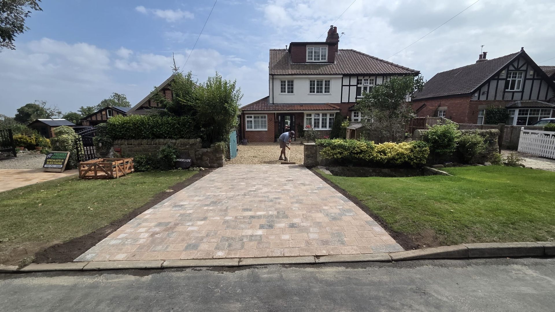 Sorrento Carrera Stone paving in Harrogate Follifoot