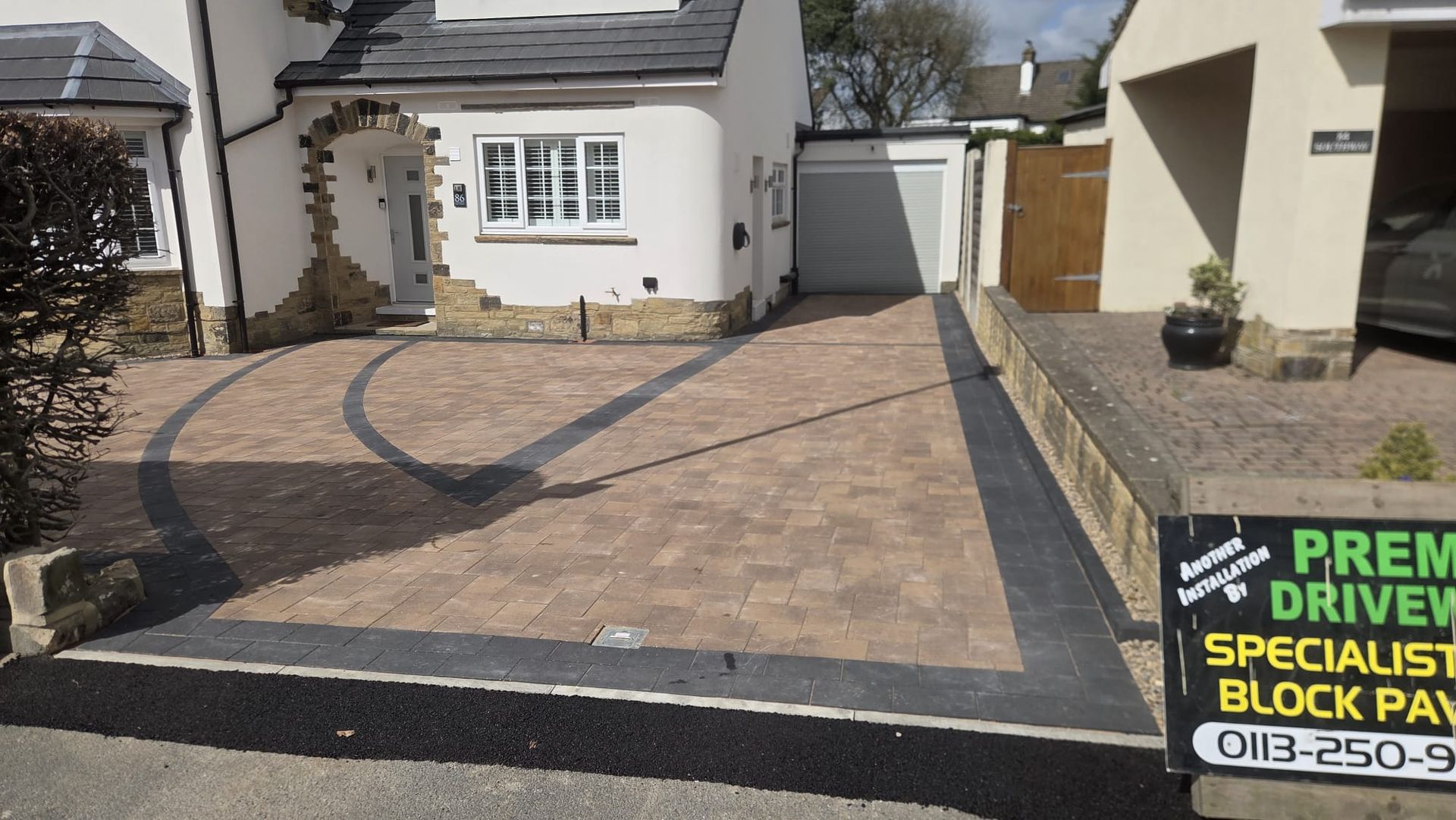 Plaspave Positano Peakstone driveway with Charcoal border in Horsforth